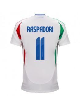 Billige Italia Giacomo Raspadori #11 Bortedrakt EM 2024 Kortermet